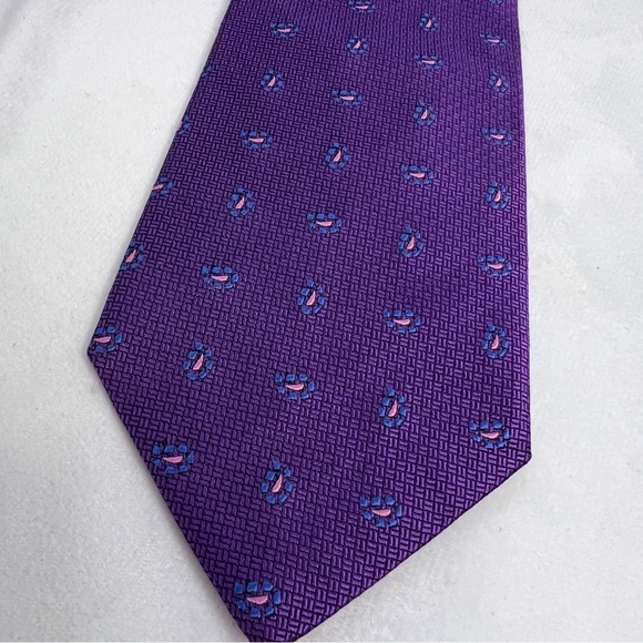 Brooks Brothers Purple Dot Silk Tie - Picture 4 of 6
